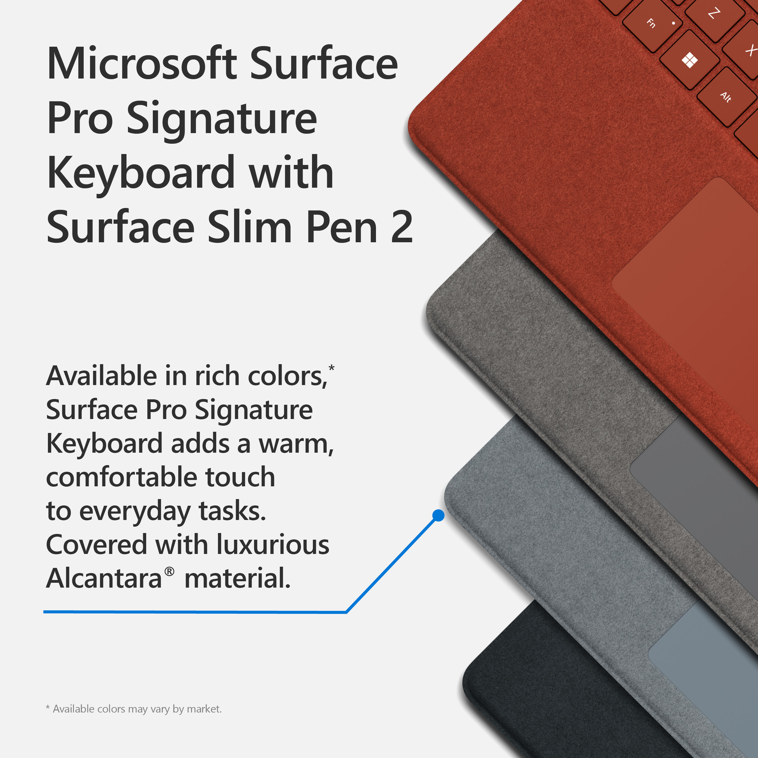 Black - Surface Pro 9 - Type Cover Keyboard Signature Alcantara