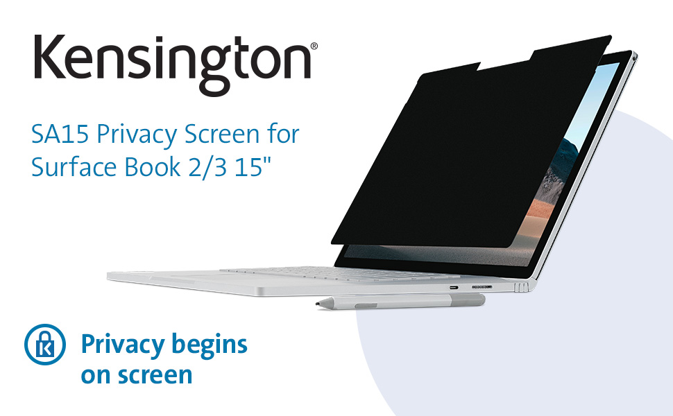 Kensington SA15 Privacy Screen for Surface Book 2/3 15