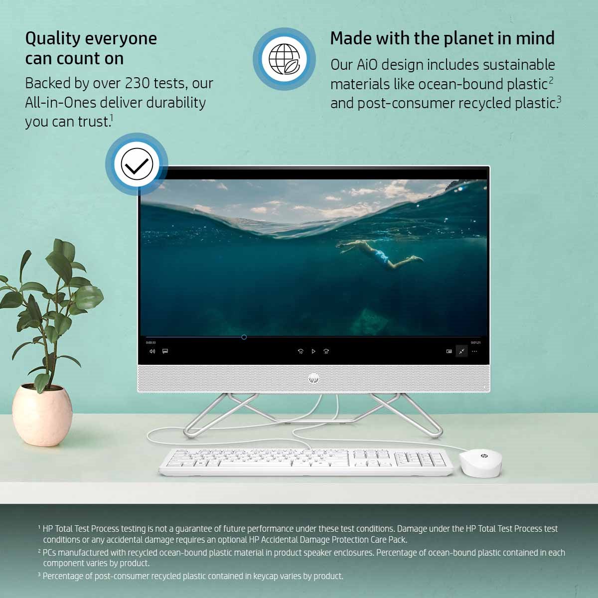 White PC sitting on a home desk.