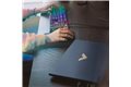 slide 8 of 8, zoom in, victus 15 inch laptop is connected to a desk setup