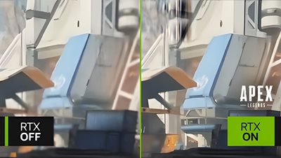 Apex gameplay comparison between RTX on and off