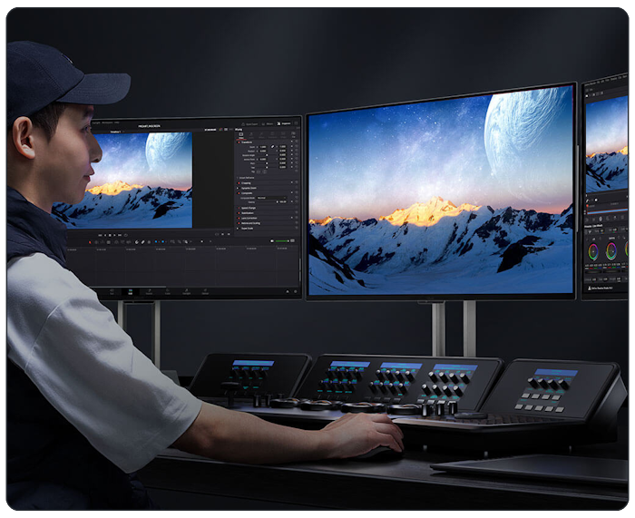 ASUS ProArt Display setup for professional HDR content creation, supporting multiple HDR formats for stunning visuals.