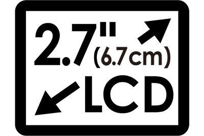 2.7” Colour LCD touchscreen