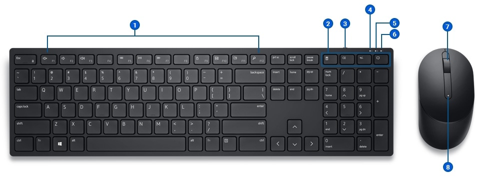 Wireless Keyboard and Mouse - Wireless Keyboard Ergonomic Full
