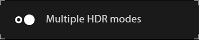 Multiple HDR modes