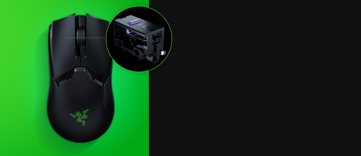 Razer Viper Ultimate Souris de jeu sans fil et station de chargement RGB  ultra légère : Commutateurs