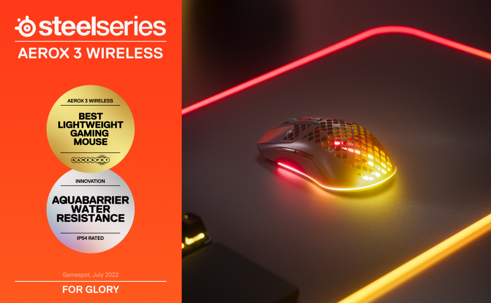 SteelSeries Aerox 3 Wireless 2022 Edition 62612 Black 2.4GHz