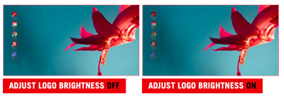 Justering af logoets lysstyrke