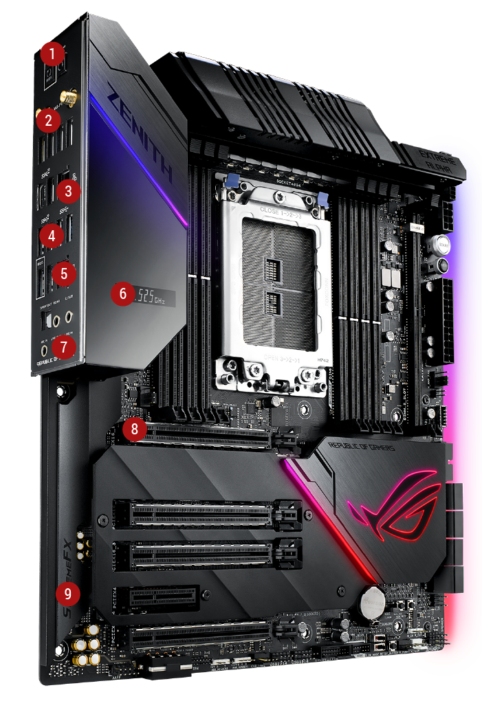 ASUS ROG Zenith Extreme Alpha X399 HEDT Gaming Motherboard AMD