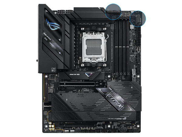 ROG STRIX B850-F GAMING WIFI7 Neo Lüfterkopfpositionen