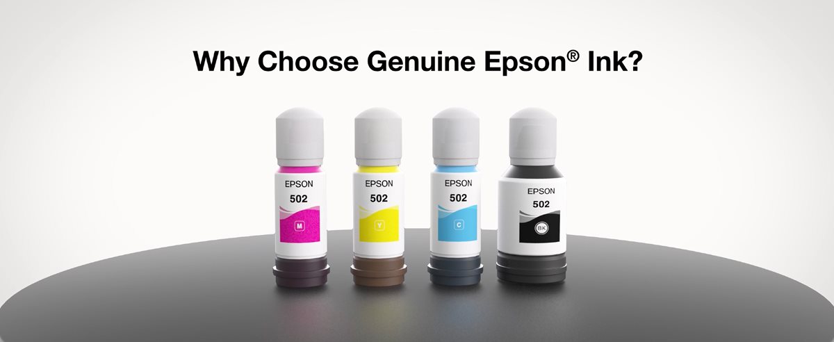 Epson 502 EcoTank Ink Bottles Compatible Value 4 Pack (Black, Cyan,  Magenta, Yellow T502