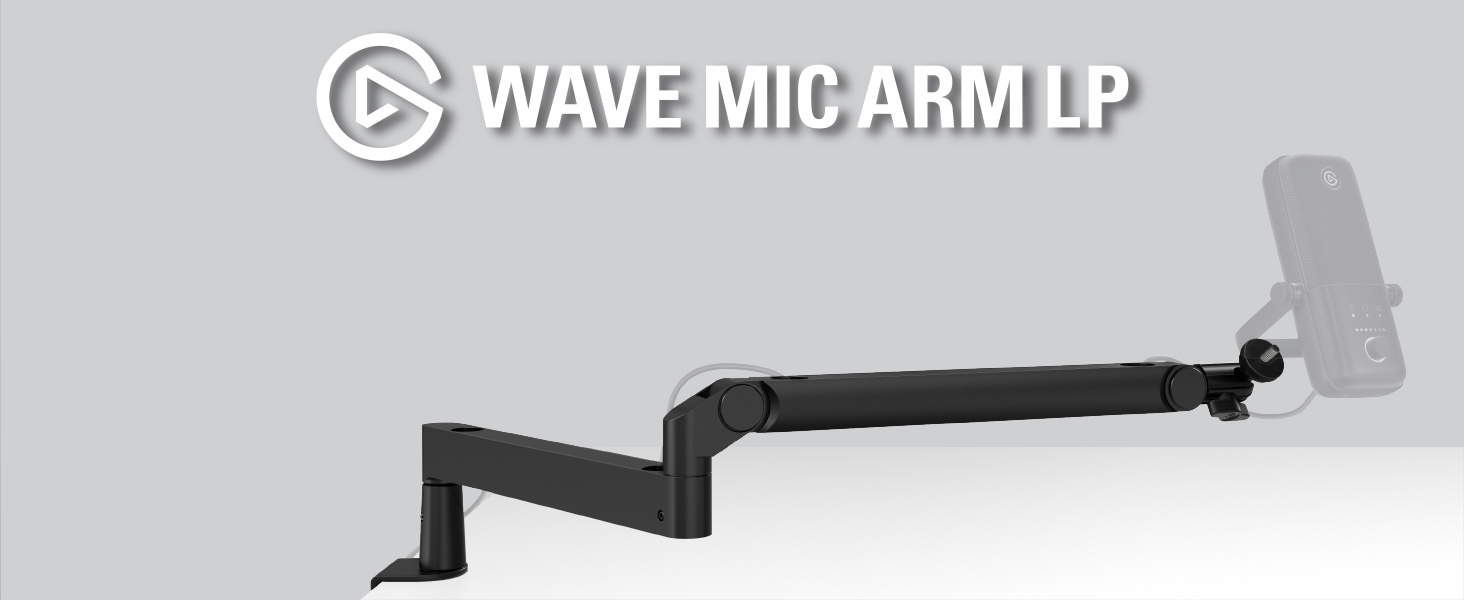 Brazo de micrófono de onda Elgato Lp-Premium brazo de micrófono de perfil bajo 