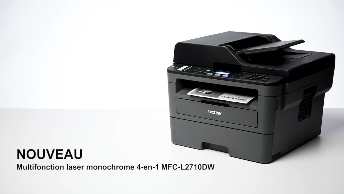 Brother - Imprimante laser monochrome sans fil MFC-L2710DW