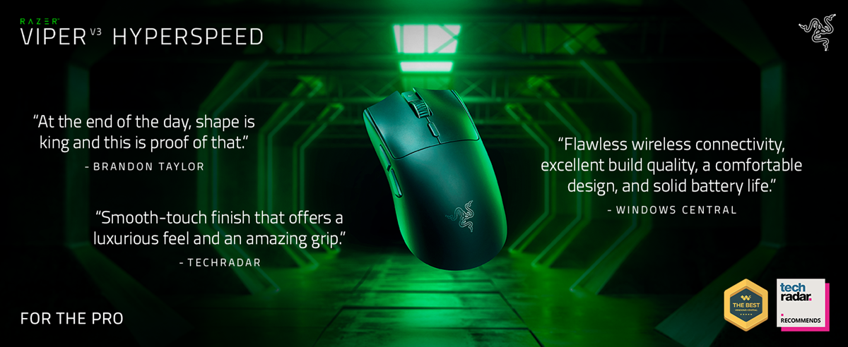 Free Shipping! Razer Wireless Esports Mouse Viper V3