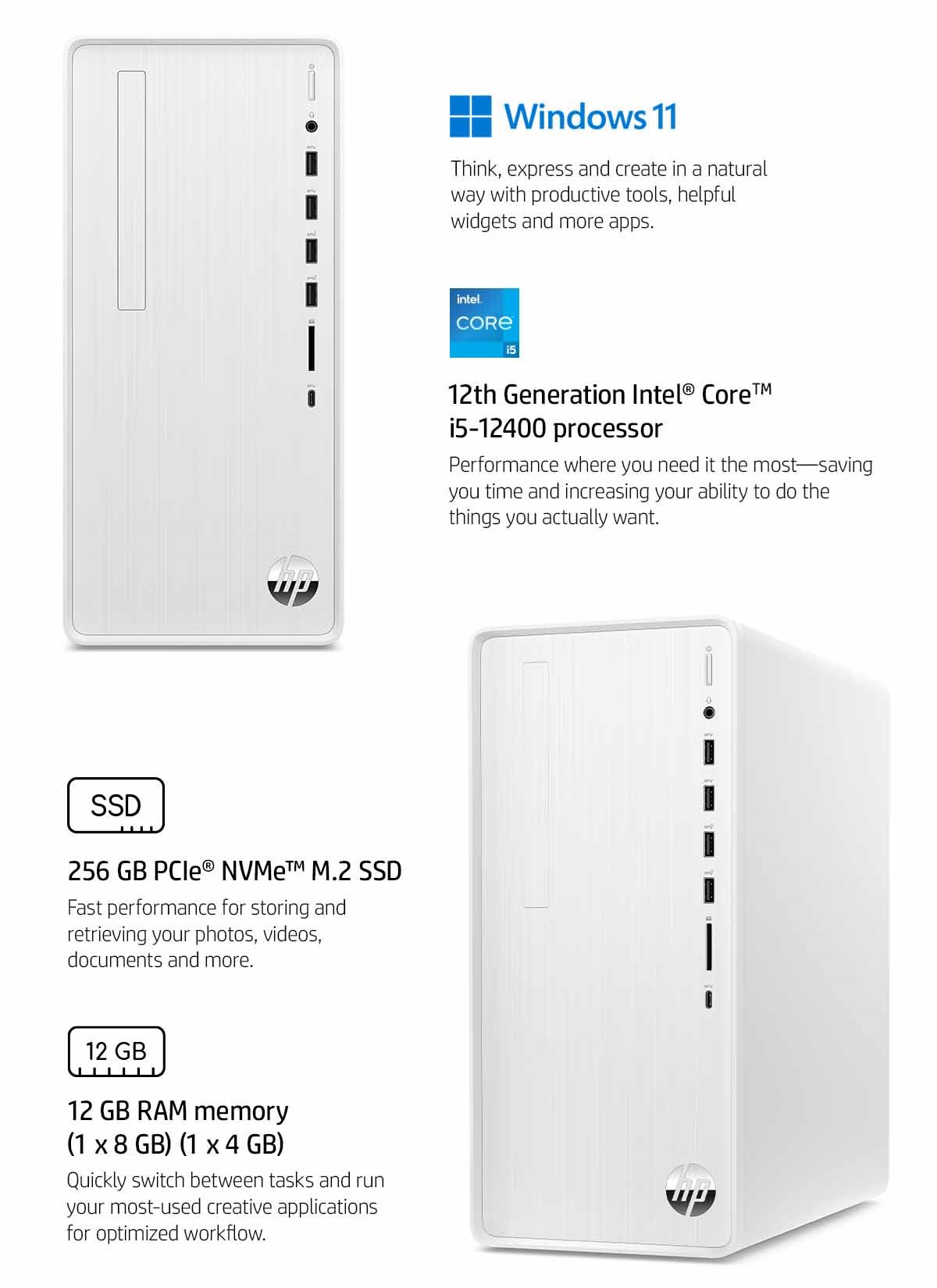 開催中 HP Pavilion TP01 Tower Desktop Computer - AMD Ryzen 5 4600G ...