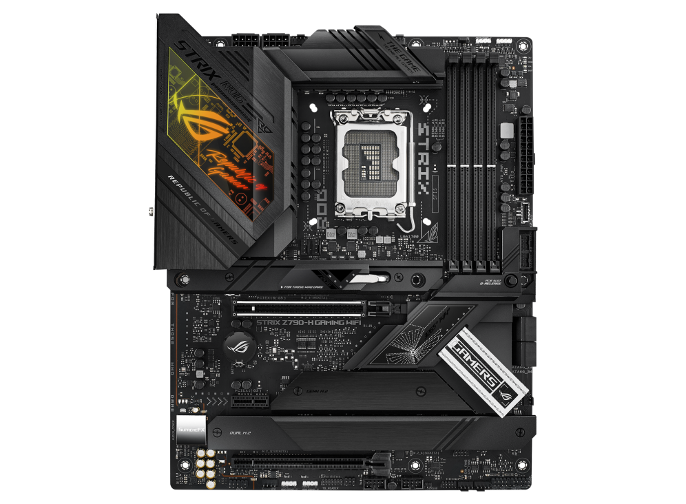 ASUS ROG STRIX Z790-H Gaming (WiFi 6E) LGA 1700(Intel14th &13th&12th Gen)  ATX gaming motherboard(DDR5 up to 7800 MT/s, PCIe 5.0 x16 SafeSlot with 
