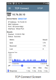 Ping/TCP Test – Verify connectivity to on or off-network devices, ensure TCP port availability
