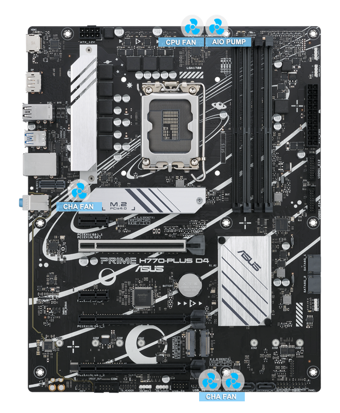 ASUS Prime H770-PLUS D4 Intel H770( 13th and 12th Gen) LGA 1700