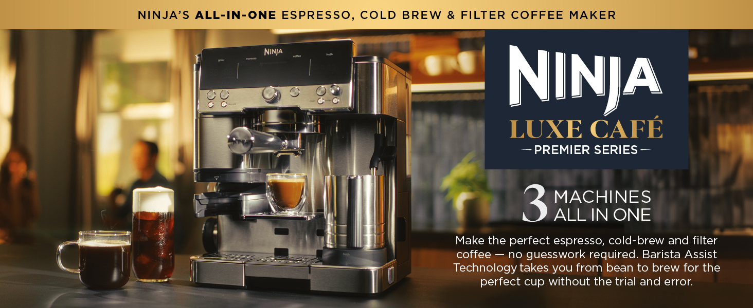 Ninja ES601UK Luxe Espresso Machine : Premium Coffee Experience