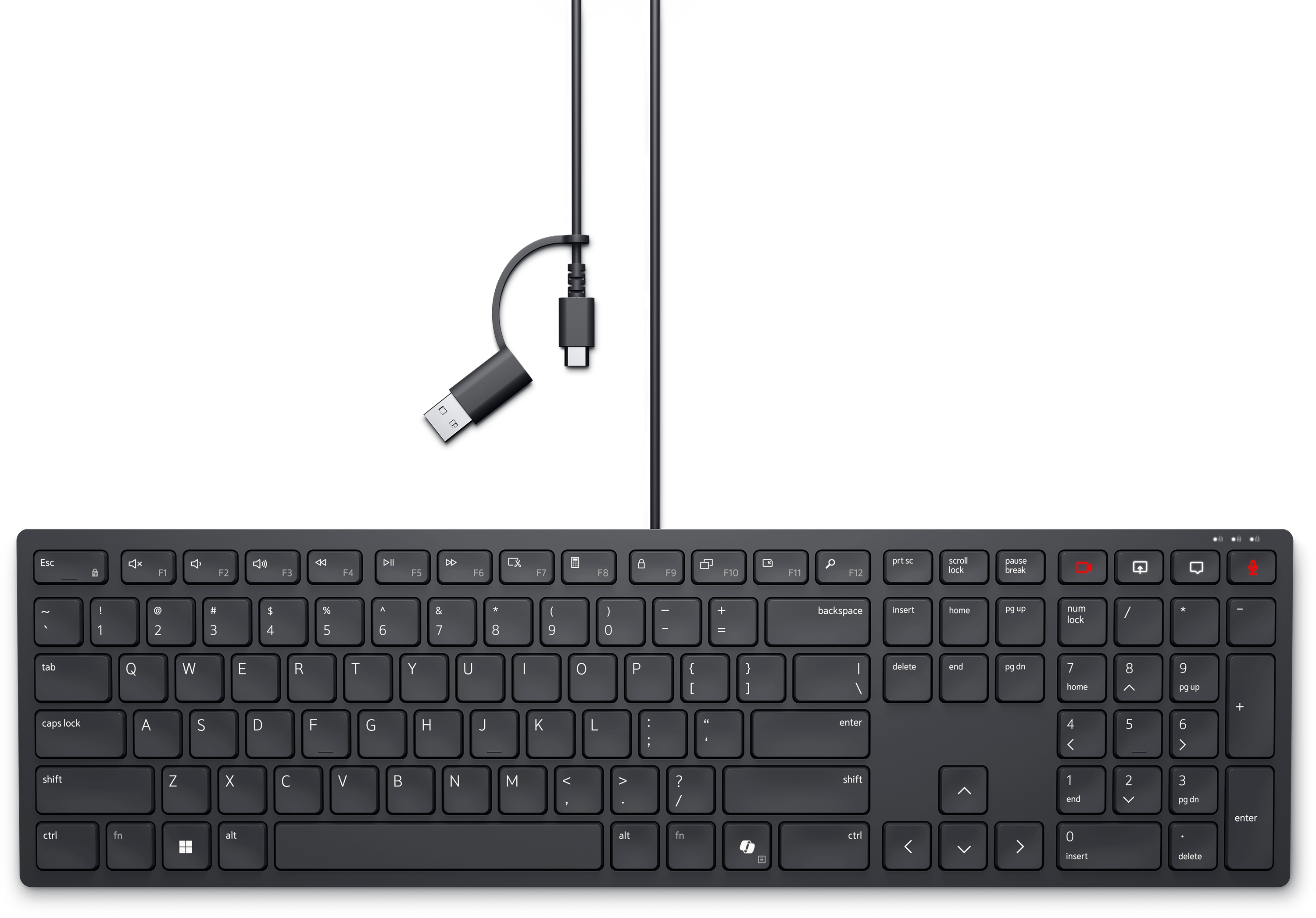 Dell Pro Silent Wired Collaboration Keyboard KB525C - keyboard - QWERTY ...