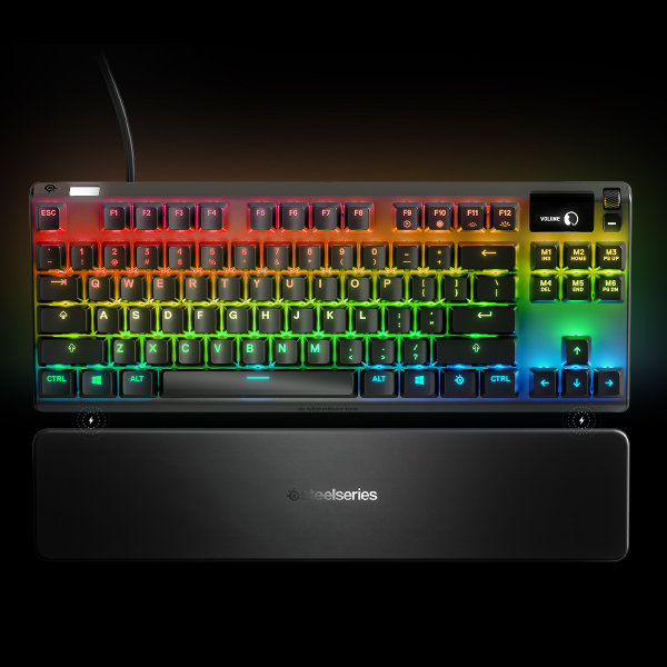 SteelSeries Apex 7 TKL Compact Mechanical Gaming Keyboard – OLED Smart  Display – USB Passthrough and Media Controls – Linear and Quiet – RGB  Backlit