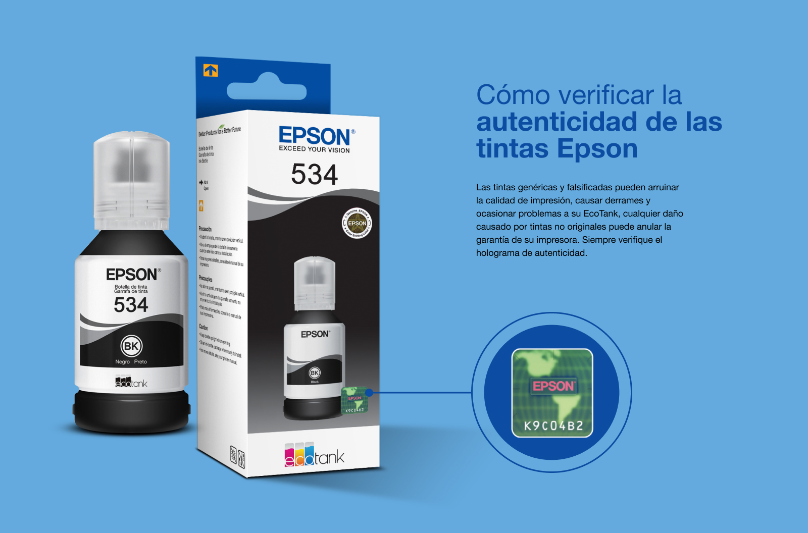 Tinta Epson T534120-AL Negro M2170/M3170 Original