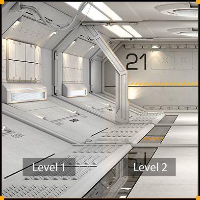 The different effects when applies low blue light level one and level two filter