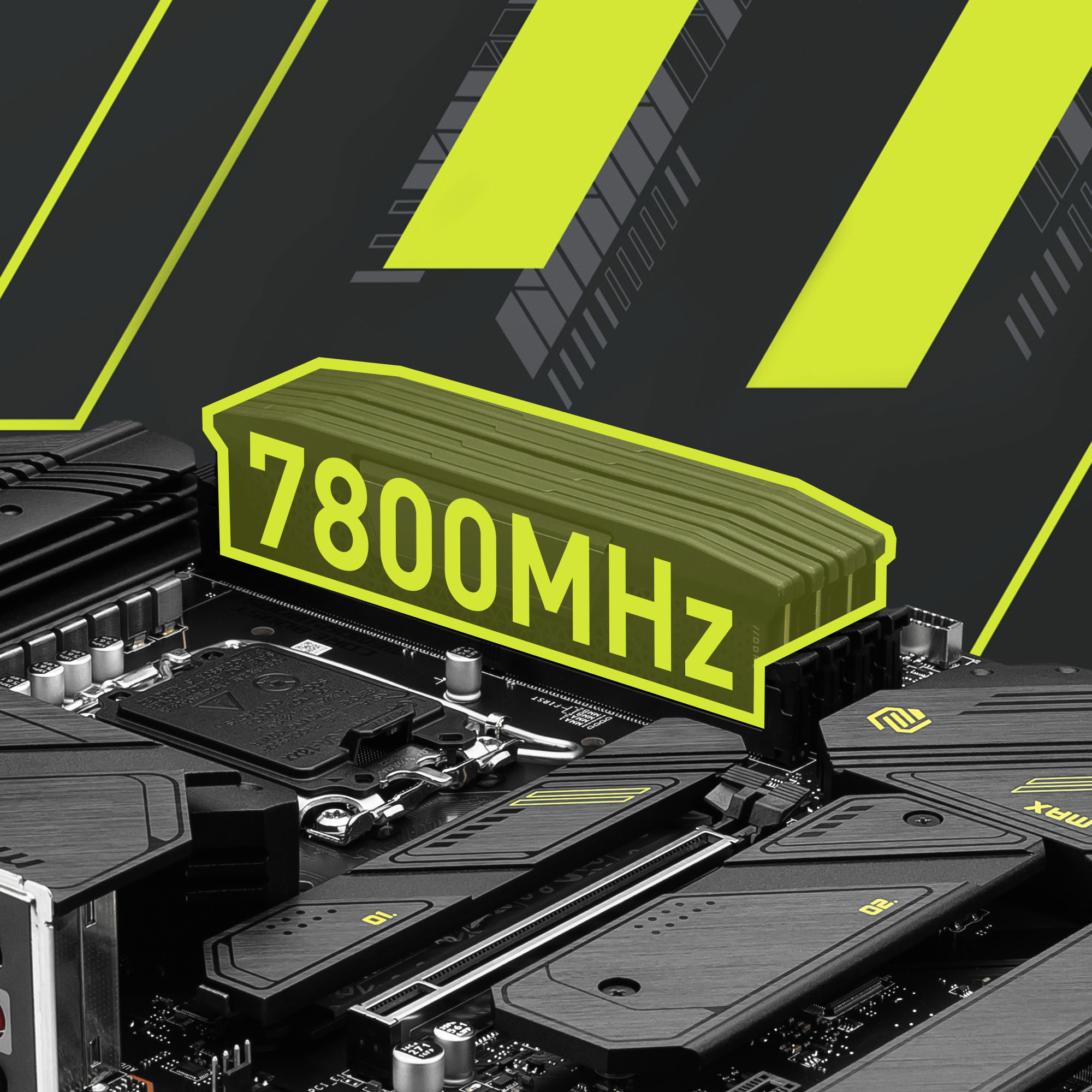 4 x DDR5 Dual Channel (7800+ MHz OC)*