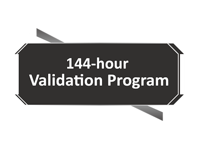 144-hour validation program seal.