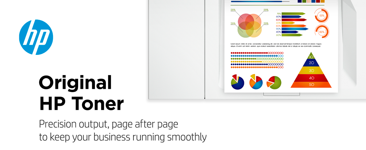 Original HP Toner provides precision output for business needs.