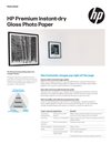 US-HP Premium Instant-dry Gloss Photo Paper Technical Data Sheets