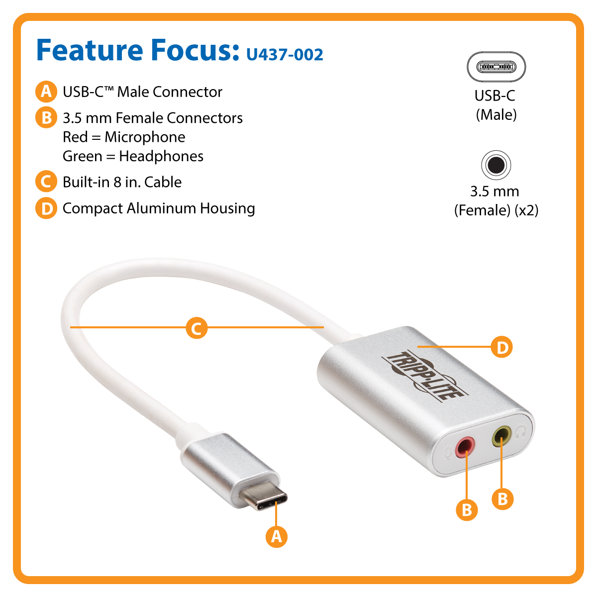 Portable USB 3.1 Type-C To 3.5Mm Audio Connector Microphone Female Adapter 