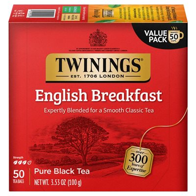 Twinings® English Breakfast Tea Bags, 50 CT