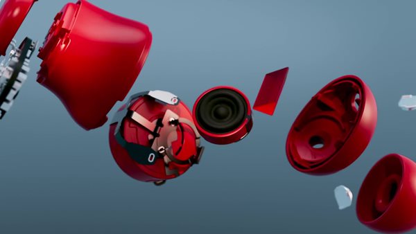 thumbnail video image 3 of Beats Solo Buds - True Wireless Earbuds - Transparent Red, 3 of 12