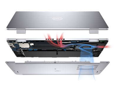Imagen de una laptop Dell Latitude 14 7430 desmontada que muestra el producto en su interior.