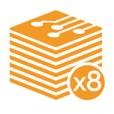 PCB-design med otte lag