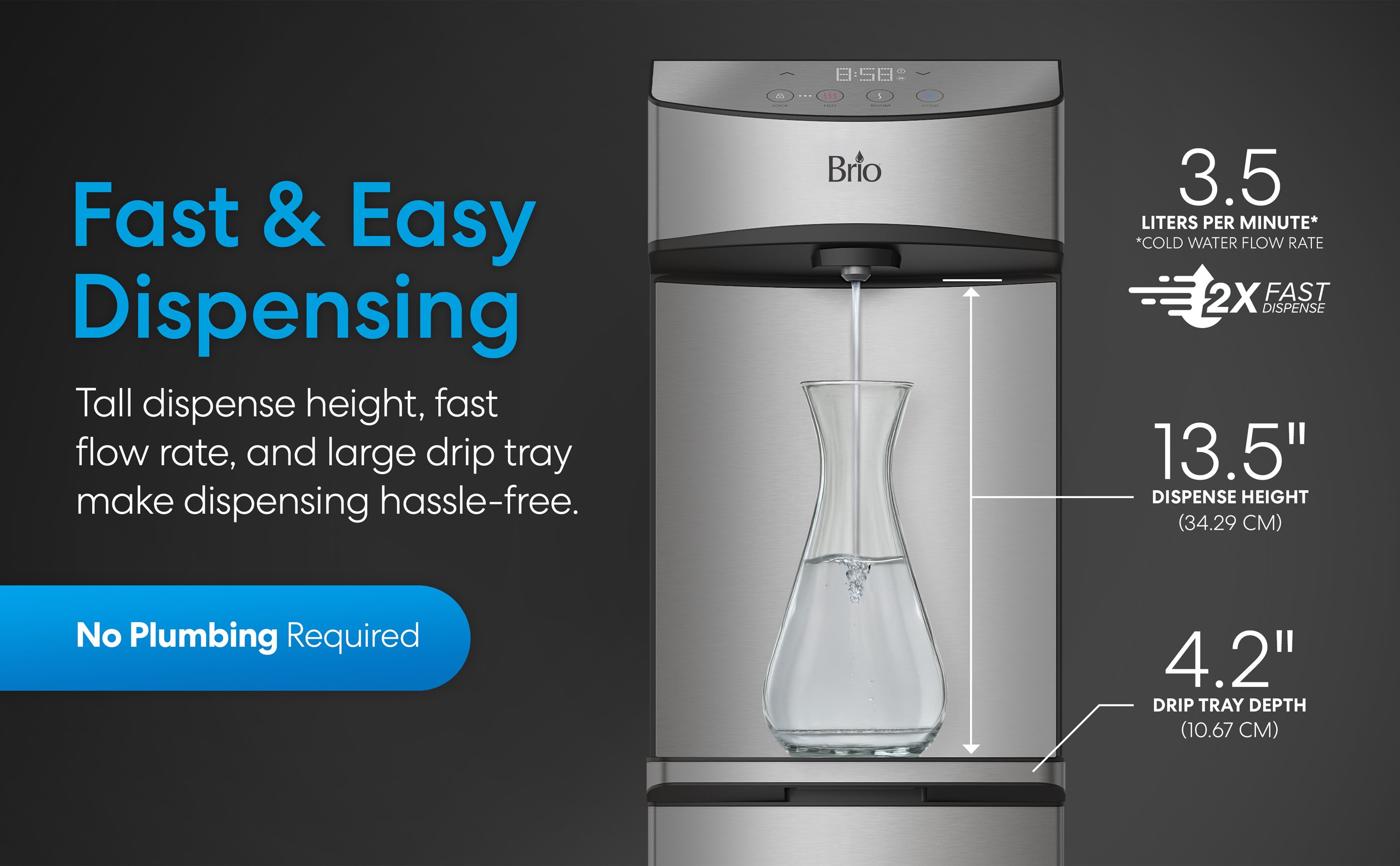 Brio 740 Series Self-Cleaning Bottom Load Water Cooler | Costco