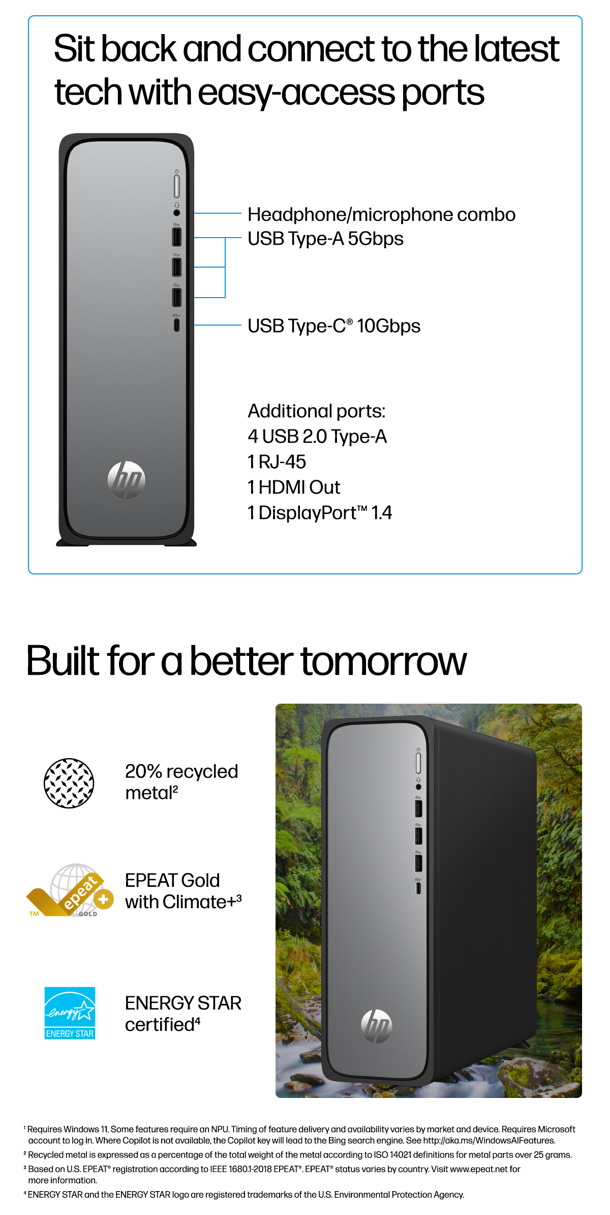 HP OmniDesk Slim Desktop Intel Core i3 13100 2023 8GB DDR5 Memory
