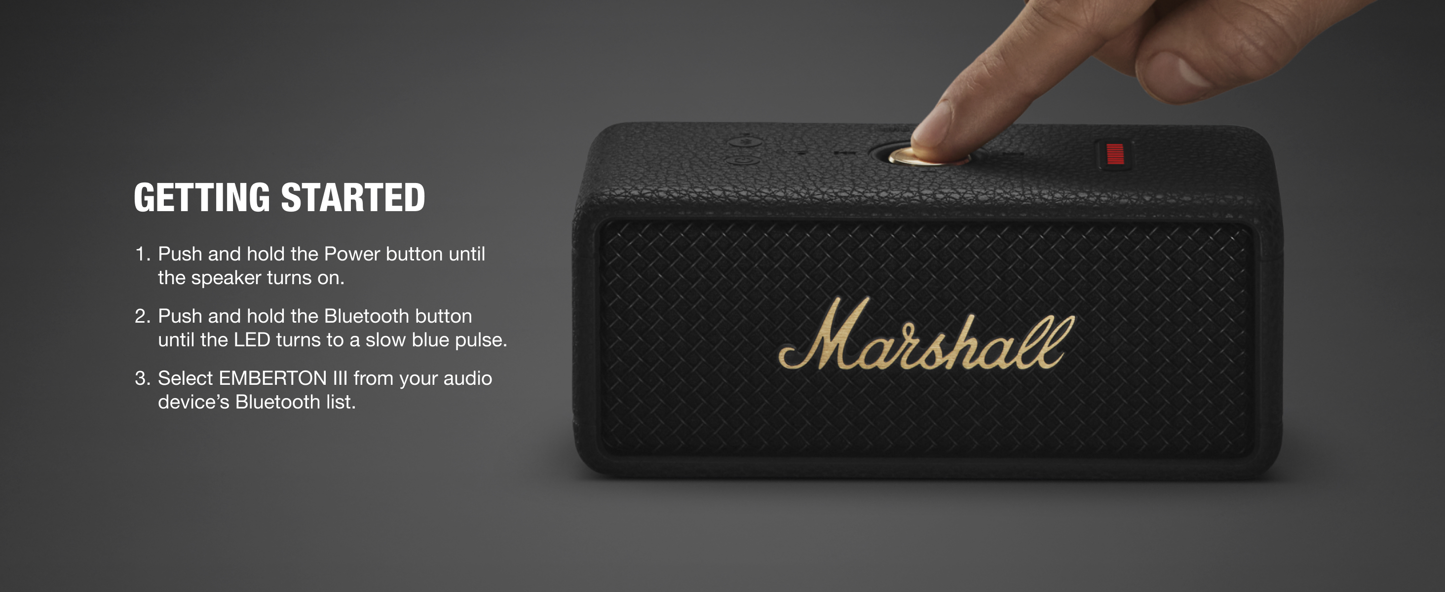 Buy Marshall Emberton III Portable Bluetooth Speaker - Black