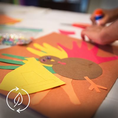 Turkey craft project for a child.