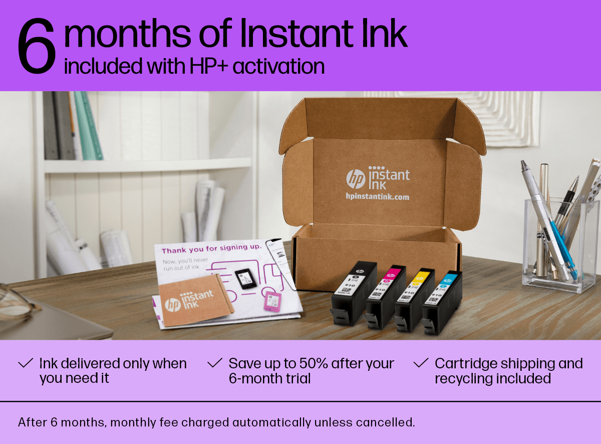 HP OfficeJet 8022e All-in-One Free Ink with Inkjet - Instant HP+ 6 Color Printer Wireless Months