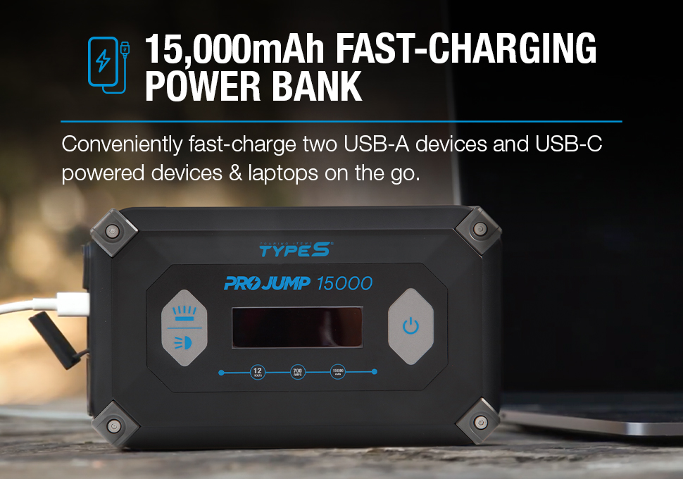 15,000mAh Fast-Charging Power Bank