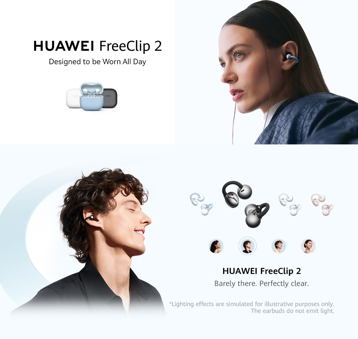 Buy HUAWEI FreeClip 2 Open-Ear Wireless Earbuds - Black | Wireless