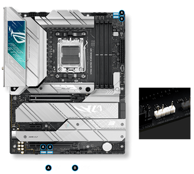 ROG Strix X670E-A RGB header locations