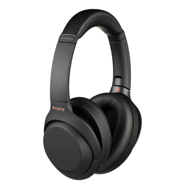 Noise Black Wireless with WH-1000XM4 Over-the-Ear Google Sony - Assistant Canceling Headphones