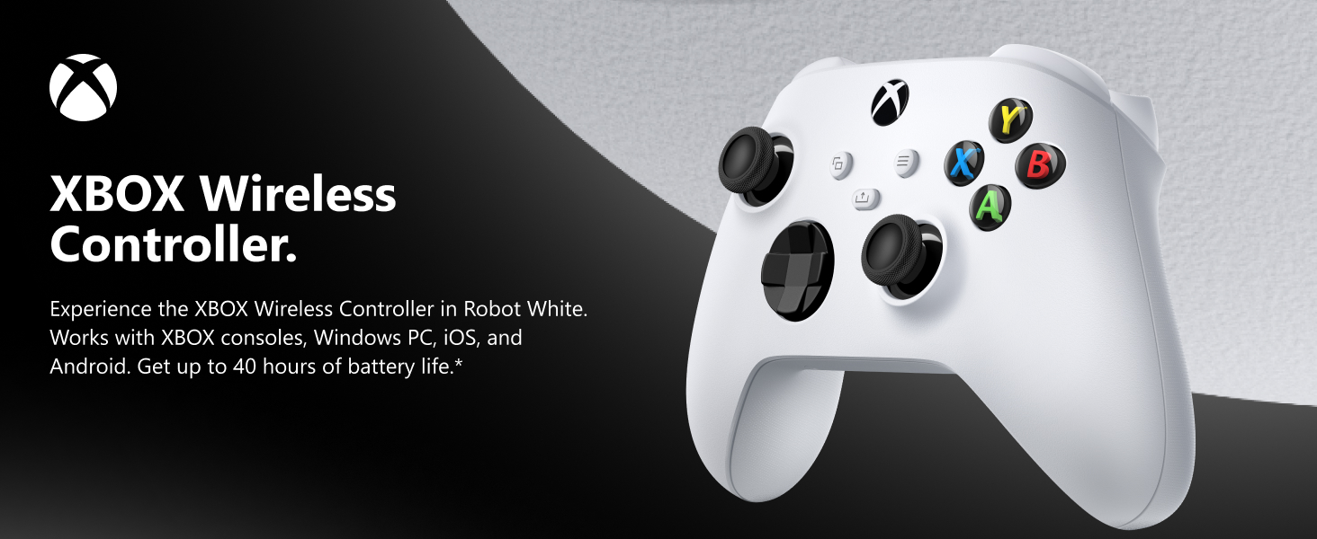 XBOX, Wireless Controller, Robot White, for Series X|S, One, PC