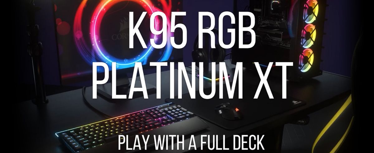 Teclado Gaming Corsair K95 RGB PLATINUM XT, Cherry MX SPEED