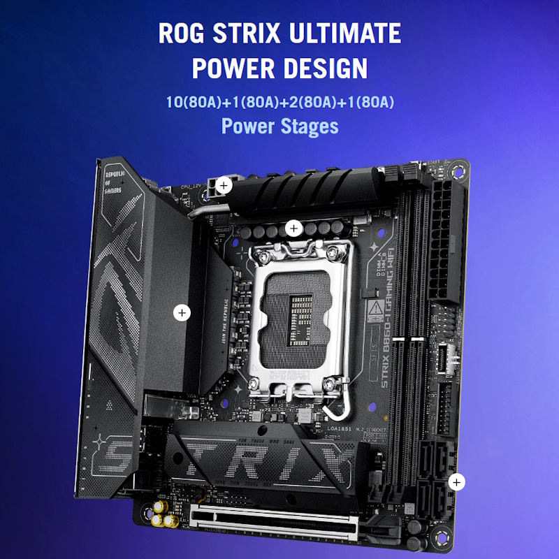 ASUS B860-I ROG Strix Gaming WiFi Intel LGA 1851 Mini-ITX