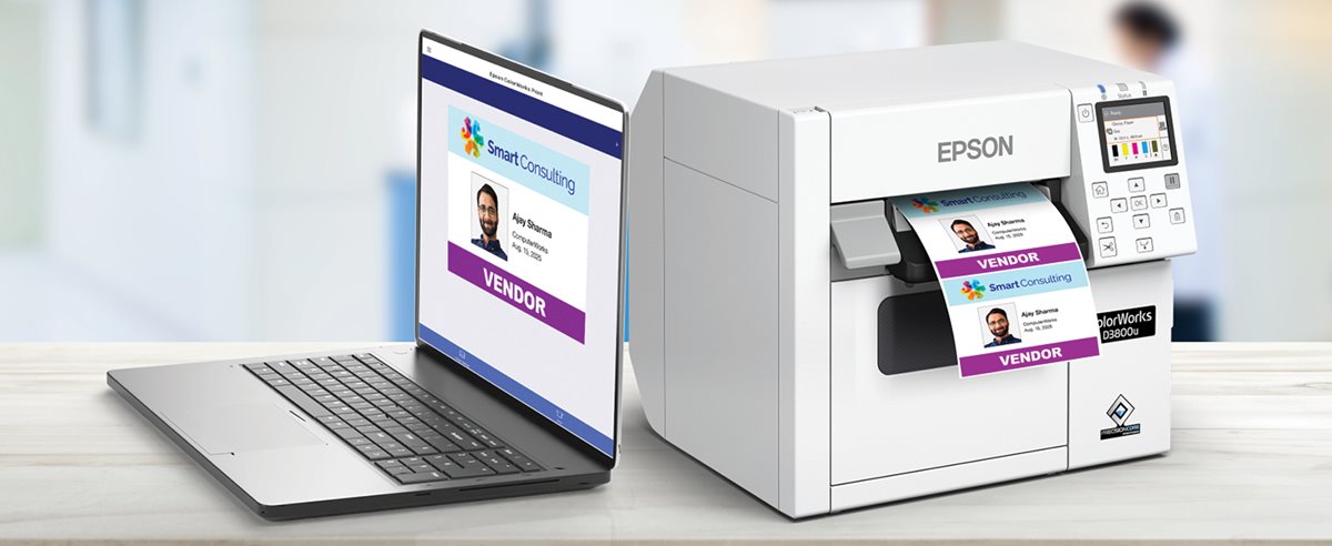 ColorWorks CW-D3800 Color Inkjet Label Printer with Dye Ink