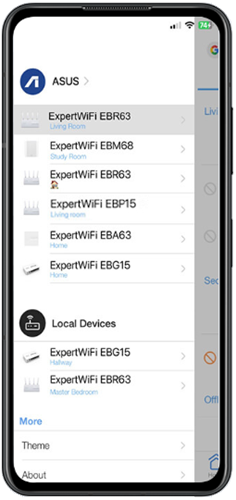 User interface of account binding on ASUS ExpertWiFi App.